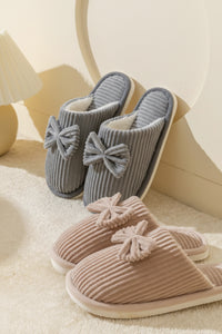Cozy Bow Slippers - Lightweight and Soft Indoor Footwear for Fall/Winter 3