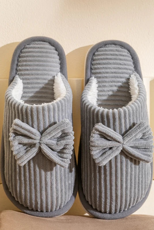 Cozy Bow Slippers - Lightweight and Soft Indoor Footwear for Fall/Winter 7
