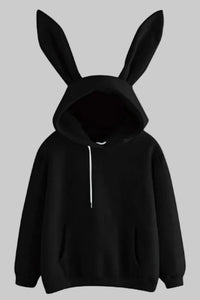 Cozy Casual Hoodie with Playful Rabbit Ear Accent 2
