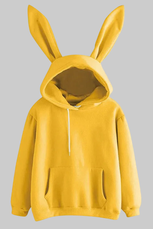 Cozy Casual Hoodie with Playful Rabbit Ear Accent 8