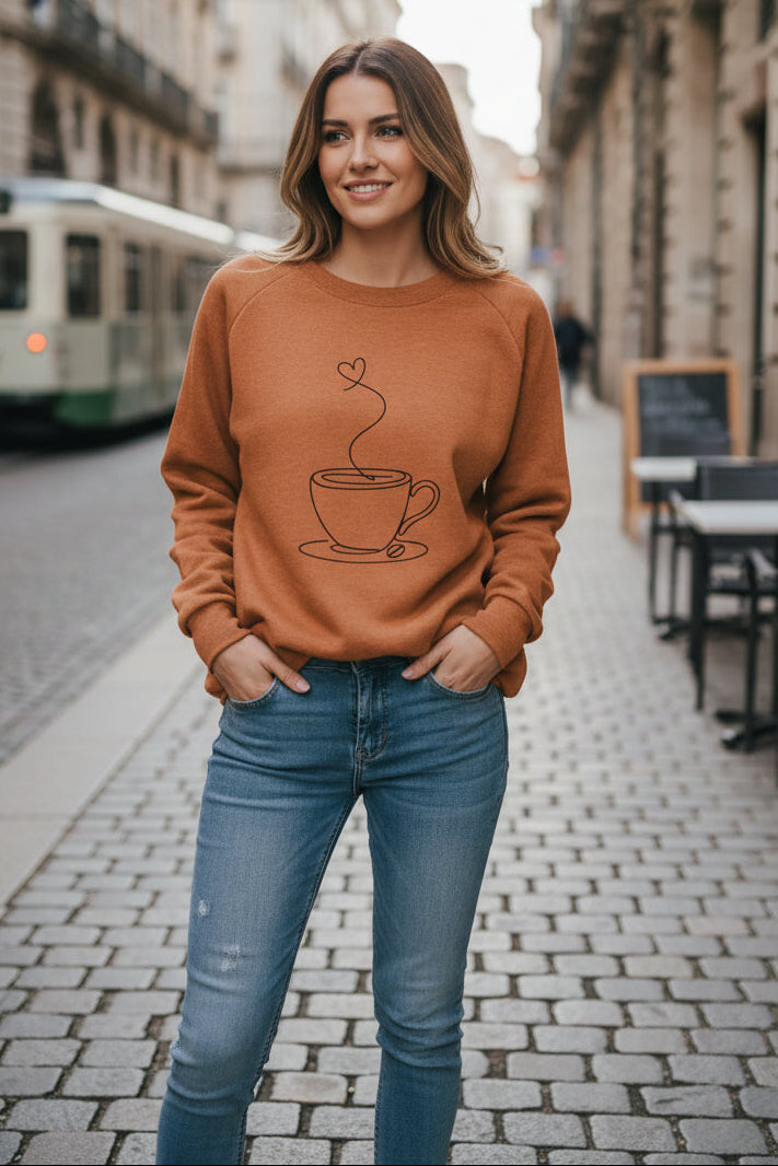 Cozy Coffee Graphic Sweatshirt for Effortless Casual Style 0