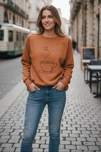 Cozy Coffee Graphic Sweatshirt for Effortless Casual Style 0