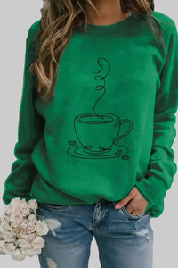 Cozy Coffee Graphic Sweatshirt for Effortless Casual Style 3