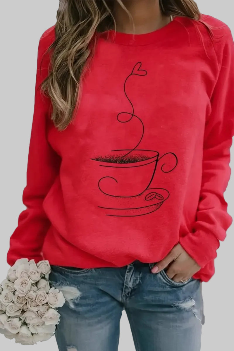 Cozy Coffee Graphic Sweatshirt for Effortless Casual Style 4