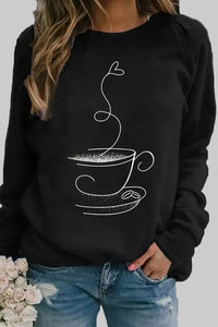 Cozy Coffee Graphic Sweatshirt for Effortless Casual Style 6