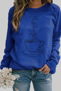 Cozy Coffee Graphic Sweatshirt for Effortless Casual Style 8
