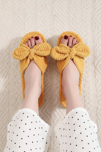 Cozy Corduroy Slippers with Butterfly-Knot Design & Anti-Slip EVA Sole 2
