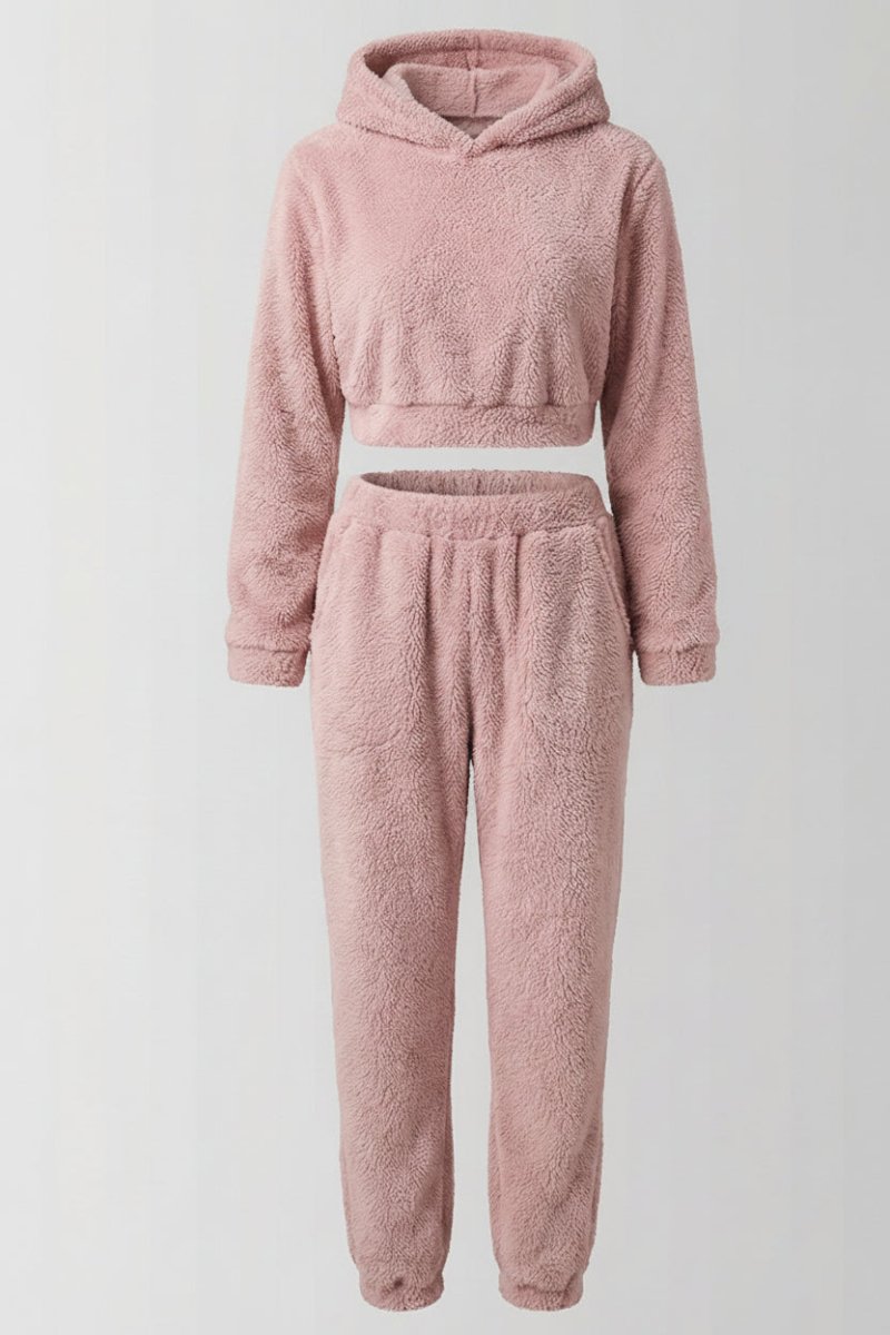 Cozy Fleece Hoodie Set with Matching Sweatpants for Ultimate Comfort 7