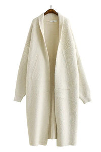 Cozy Hooded Longline Knit Cardigan for Effortless Layering 0
