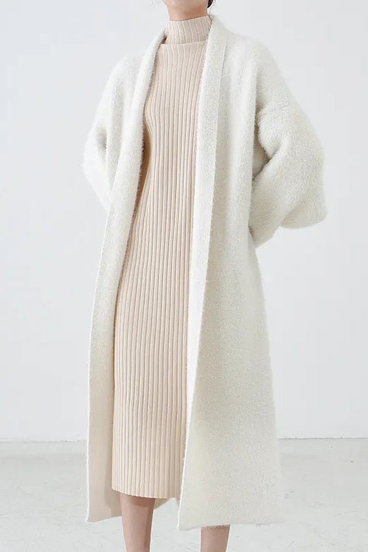 Cozy Hooded Longline Knit Cardigan for Effortless Layering 1