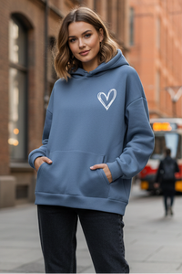 Cozy Hoodie with Playful Heart Design for Everyday Comfort 0