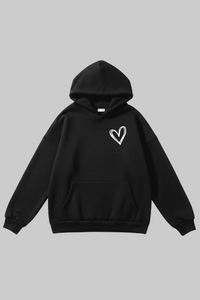 Cozy Hoodie with Playful Heart Design for Everyday Comfort 1