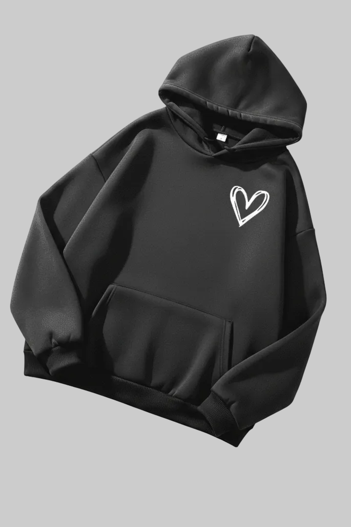 Cozy Hoodie with Playful Heart Design for Everyday Comfort 3