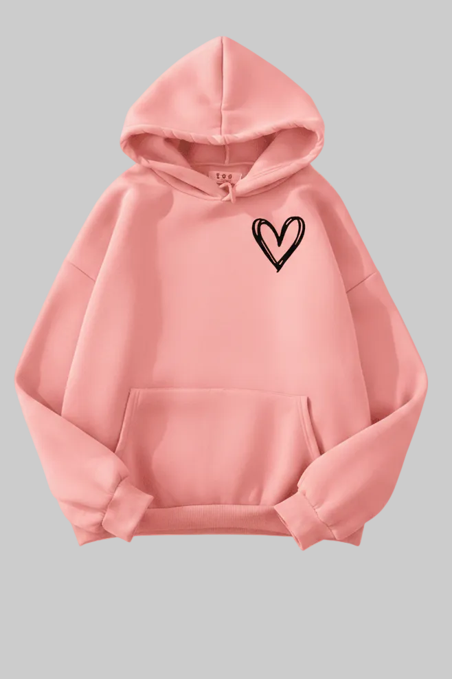 Cozy Hoodie with Playful Heart Design for Everyday Comfort 5