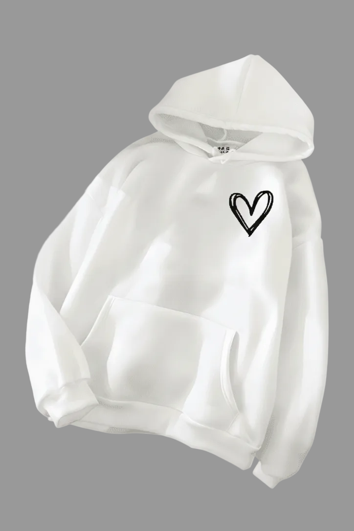 Cozy Hoodie with Playful Heart Design for Everyday Comfort 6