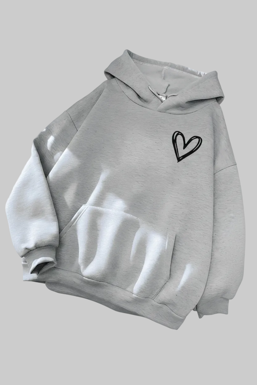 Cozy Hoodie with Playful Heart Design for Everyday Comfort 7