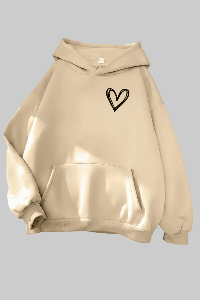 Cozy Hoodie with Playful Heart Design for Everyday Comfort 8