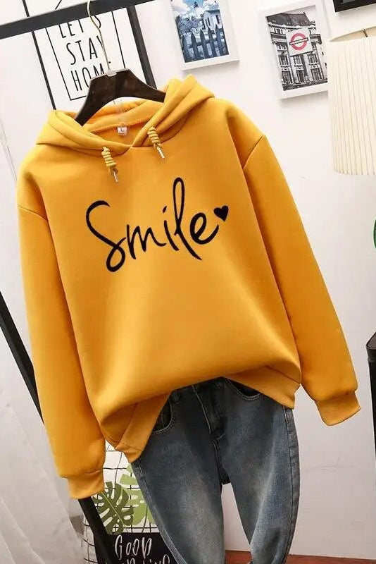 Cozy Hoodie with Playful Smile Design for Everyday Comfort 6