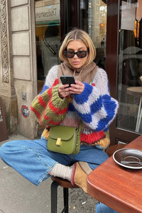 Cozy Multicolor Mohair Sweater for Effortless Everyday Style 0