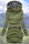 Cozy Oversized Hoodie with Bold Heartbeat Graphic 0