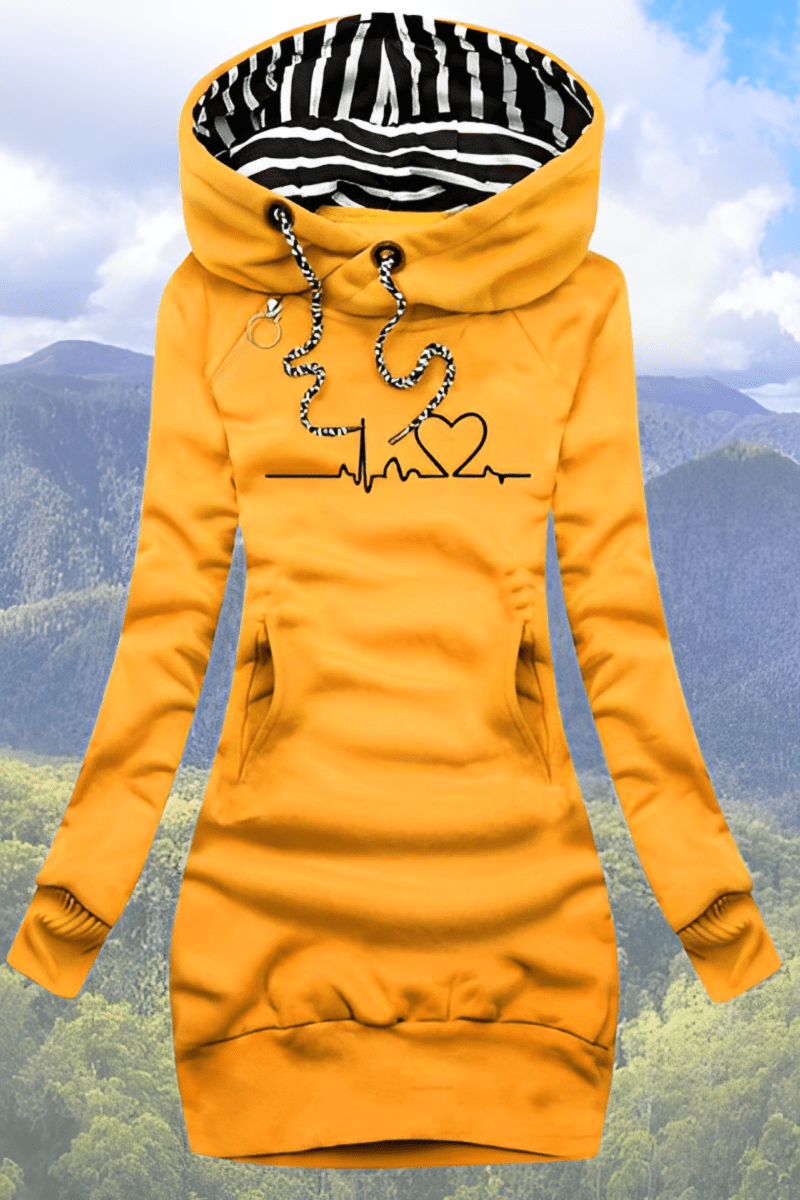 Cozy Oversized Hoodie with Bold Heartbeat Graphic 5