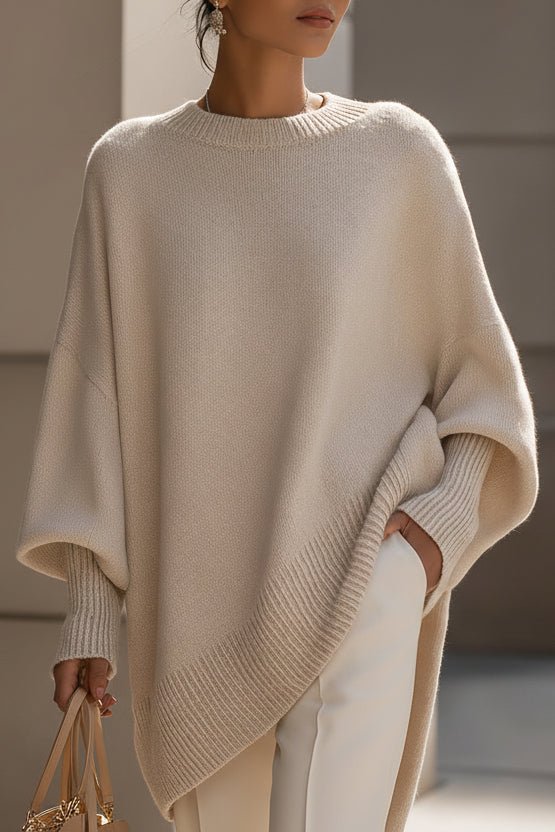 Cozy Oversized Knit Sweater for Elegant Cold-Season Style 0