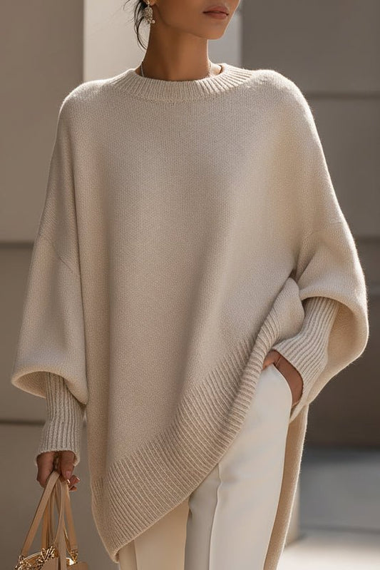 Cozy Oversized Knit Sweater for Elegant Cold-Season Style 0