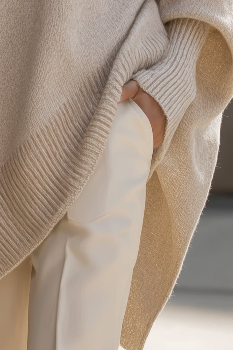 Cozy Oversized Knit Sweater for Elegant Cold-Season Style 7