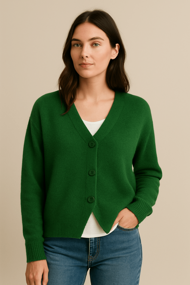 Cozy V-Neck Black Cardigan Sweater for Effortless Layering and Everyday Comfort 2
