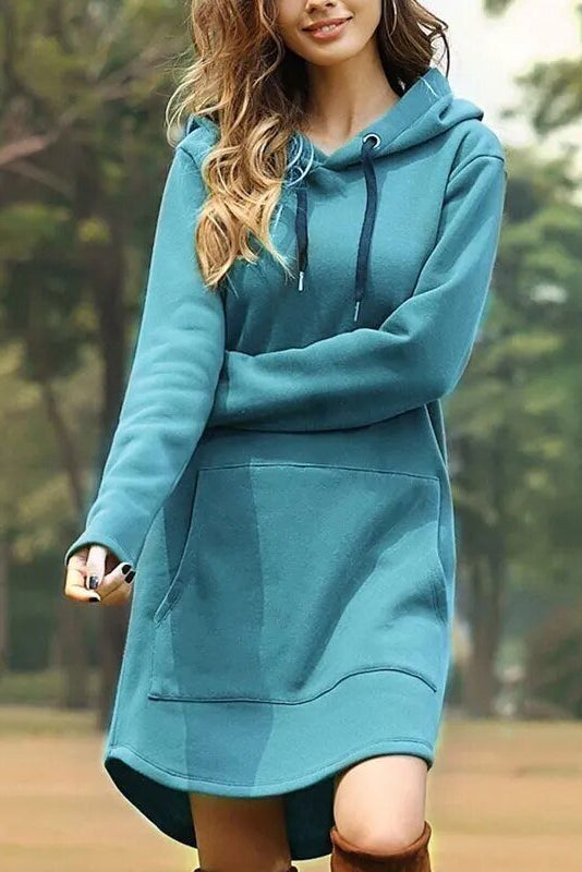 Cozy Velour Hoodie Dress for Effortless Style and Comfort 4