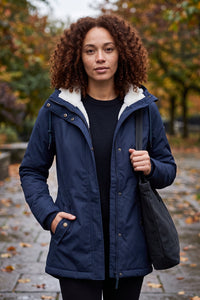 Hooded Longline Button Front Coat