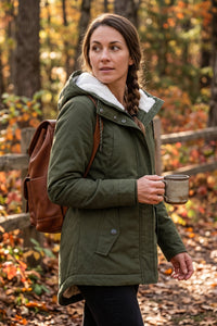 Hooded Longline Button Front Coat