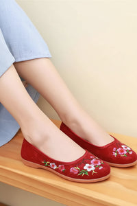 Cresfimix - Lightweight Floral Dance Loafers for Women 1