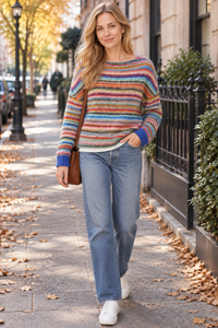 Gemütlicher Strickpullover mit Fair-Isle-Muster