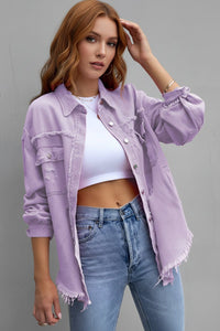 Distressed Denim Button Down Shirt for Effortless Casual Style 7