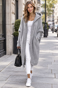 Oversized Hooded Batwing Outerwear