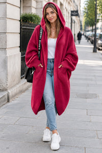 Oversized Hooded Batwing Outerwear