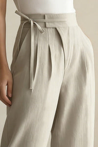 Draped Wide-Leg Casual Slacks for Effortless Elegance 2