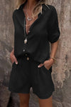 Effortless Linen Shirt and Tailored Shorts Set for Warm Days 0