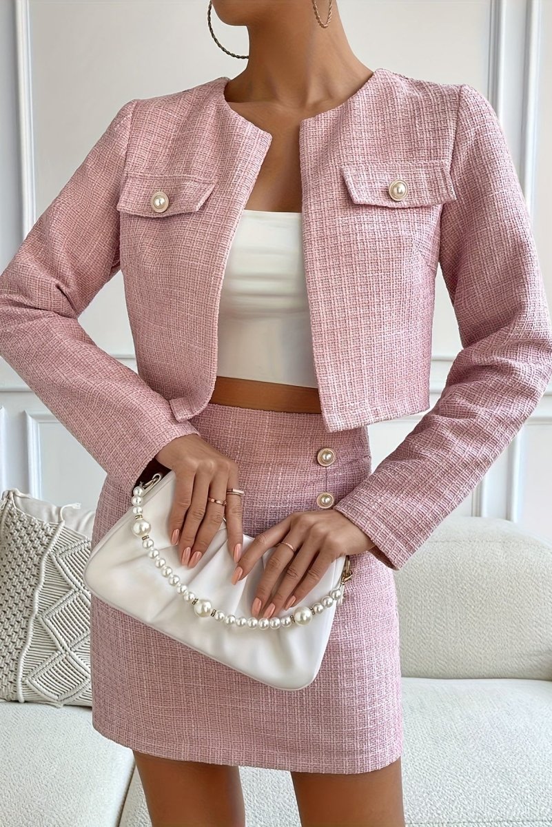 Elegant 2-Piece Vest and Skirt Set for Stylish Women's Outfit 4