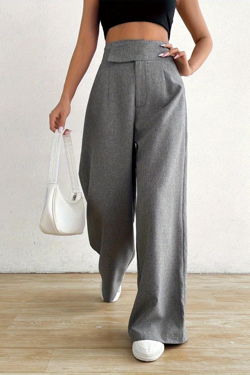 Elegant Asymmetrical Waist Wide Leg Pants for Sophisticated Style 5