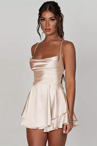 Elegant Backless Halter Neck Cocktail Dress for Wedding Guests and Formal Events 3