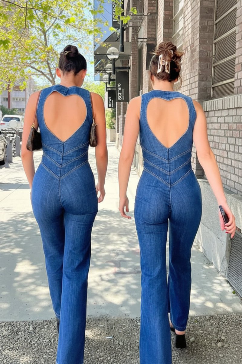 Elegant Bodycon Jumpsuit with Sweetheart Neckline and Backless Design 3
