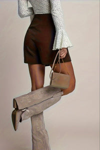 Elegant Brown Tailored Skort for Versatile Styling and Comfort 2