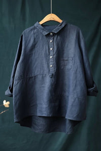 Elegant Casual Blouse in Breathable Cotton for Effortless Style 2