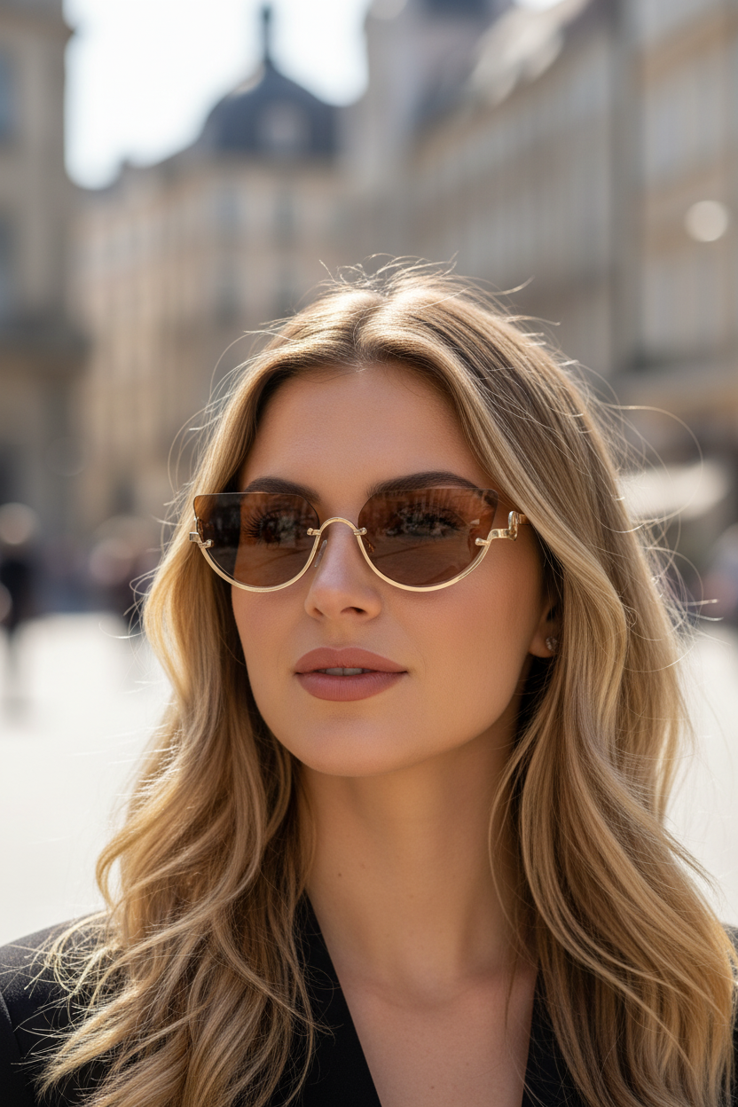 Elegant Cat Eye Sunglasses with UV Protection and Lightweight Frames 2