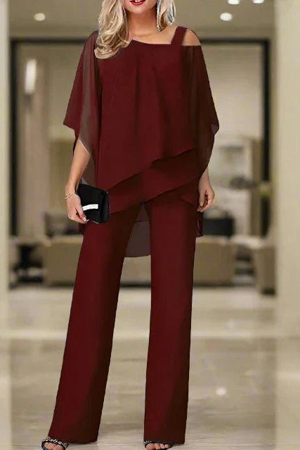Elegant Chiffon Two Piece Set for Effortless Day-to-Night Style 1