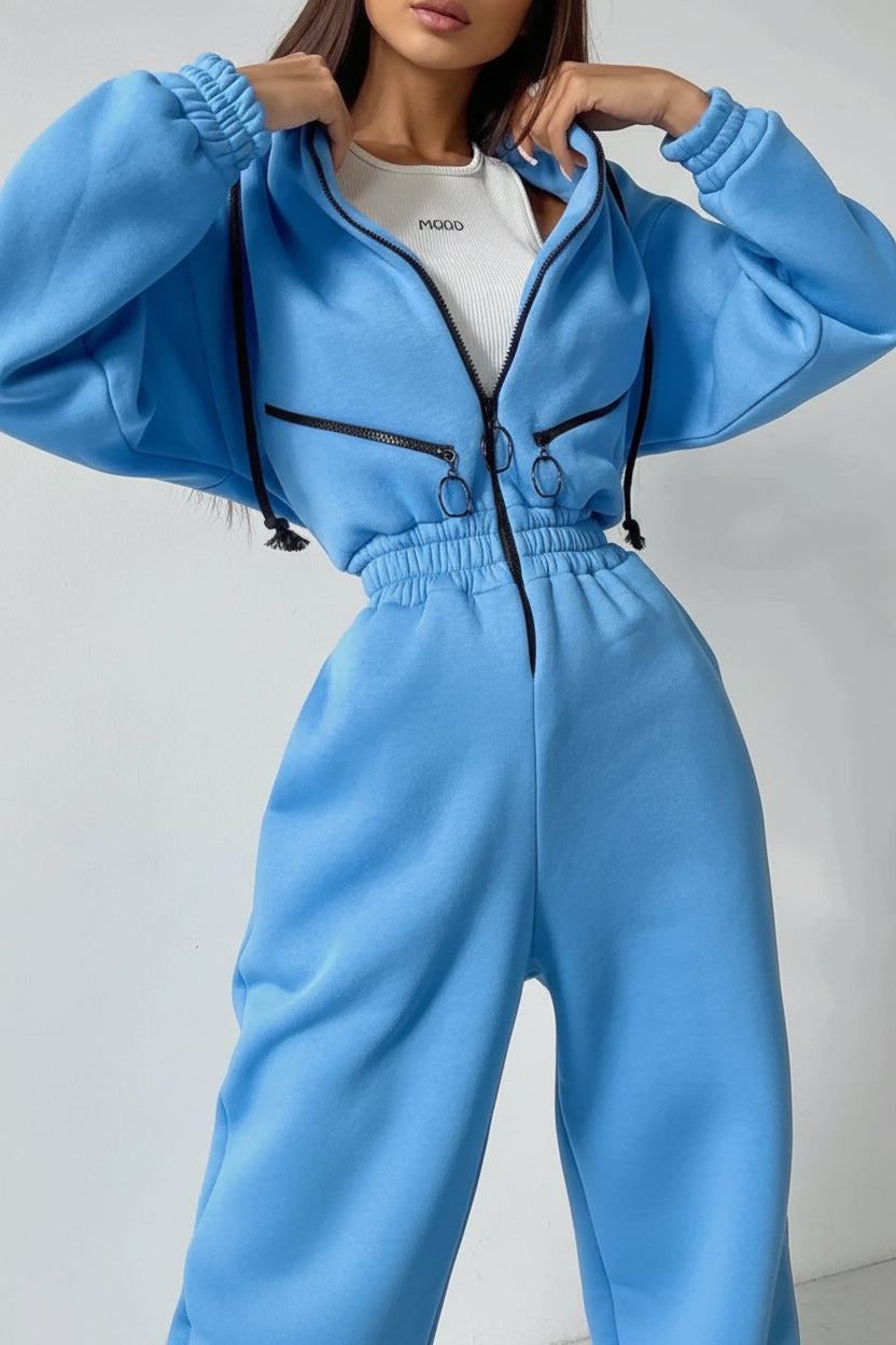 Elegant Cozy Jumpsuit with Sleek Silhouette for Effortless Style 0