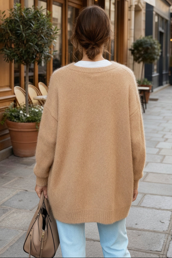 Elegant Fine Knit Cardigan Sweater for Effortless Layering and Comfort 2