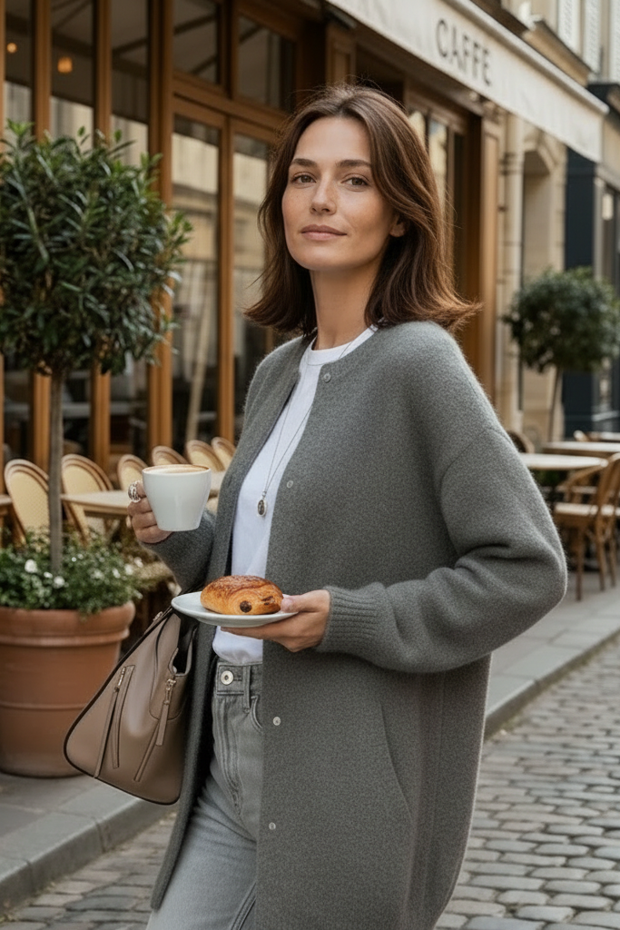Elegant Fine Knit Cardigan Sweater for Effortless Layering and Comfort 6